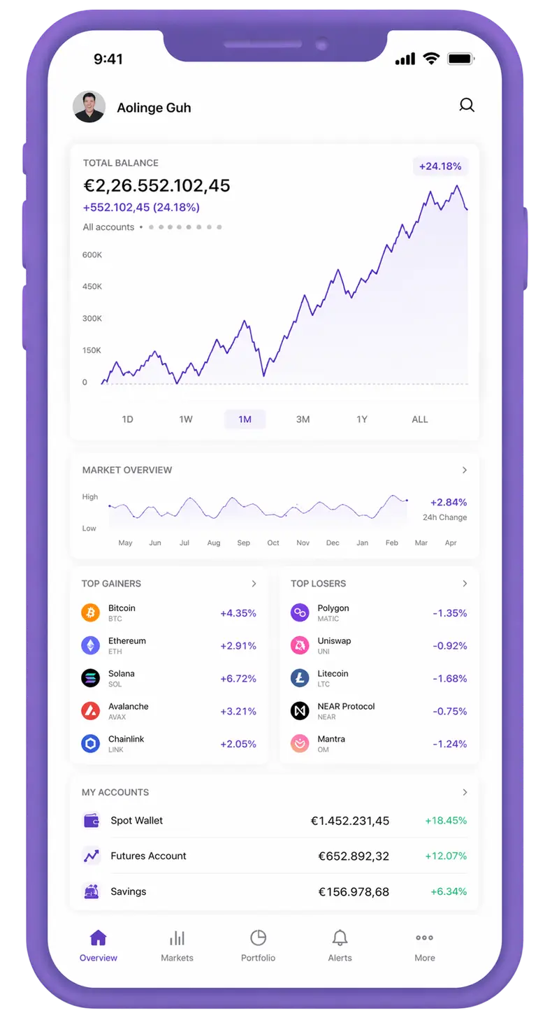 Torre Ahorrencia mobile app showing portfolio overview